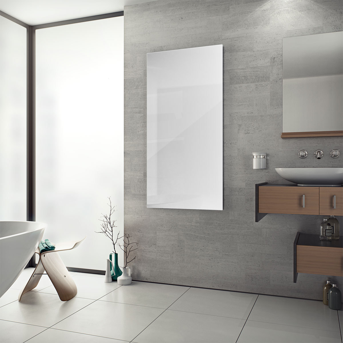 Ximax  Infrarotheizung Glaspaneel 600 x 1200 mm 800 Watt Weiß Bild 2