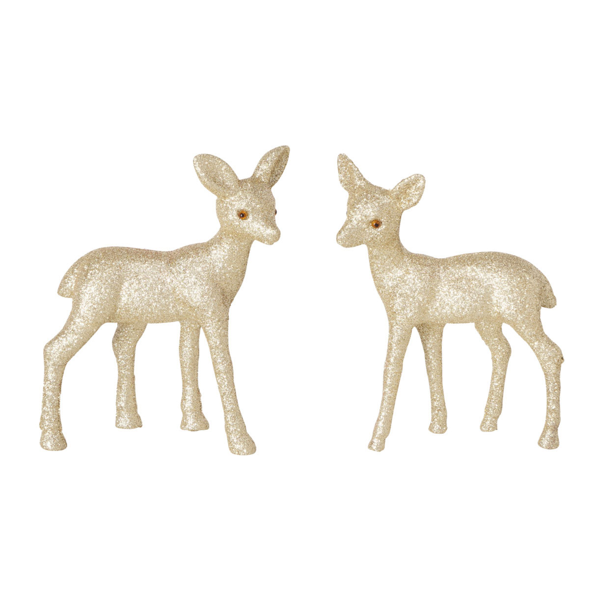 Figur Nelle Reh 2 teilig 13 x 5 x 15 cm gold Kunststoff