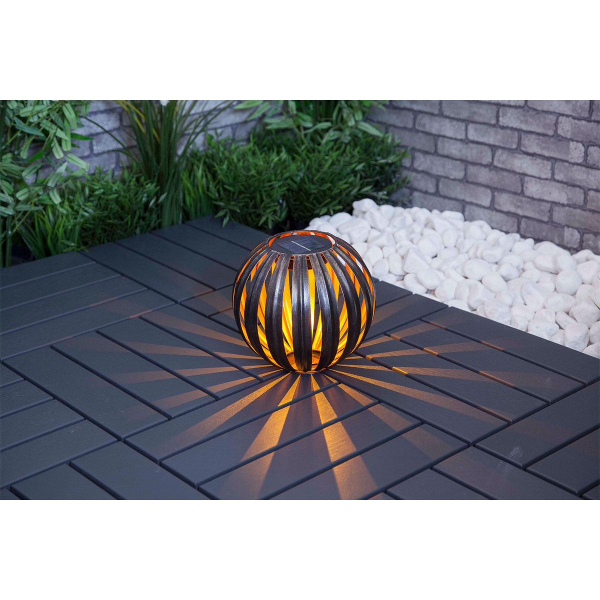 Flector Garten LED-Solar-Kugelleuchte Naxos kupfer Bild 2