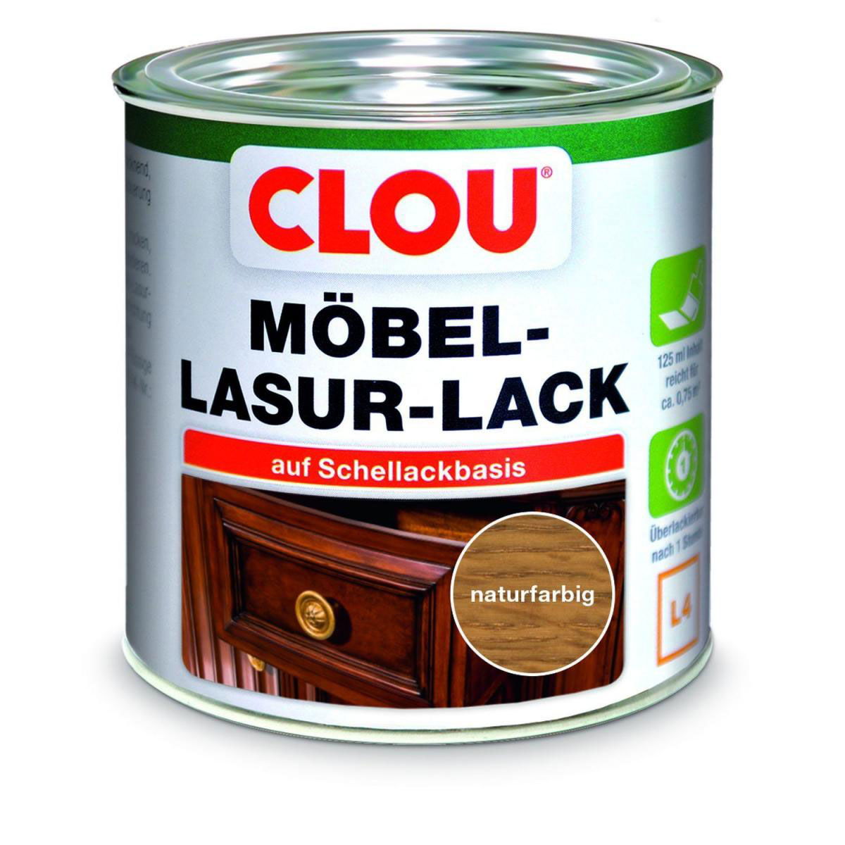 Clou L4 Möbel-Lack Natur 125 ml