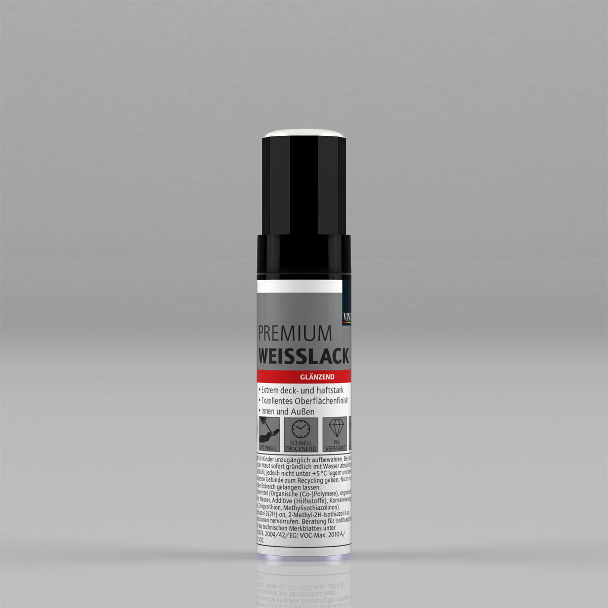 Vincent Premium Weißlack RAL 9010 Reinweiß glänzend 12 ml Bild 2