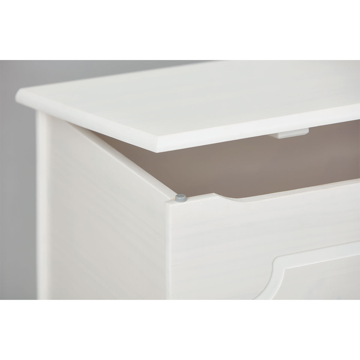 Inter Link Massivholztruhe „Emel“, weiß lackiert, 89x53x47 cm Bild 3