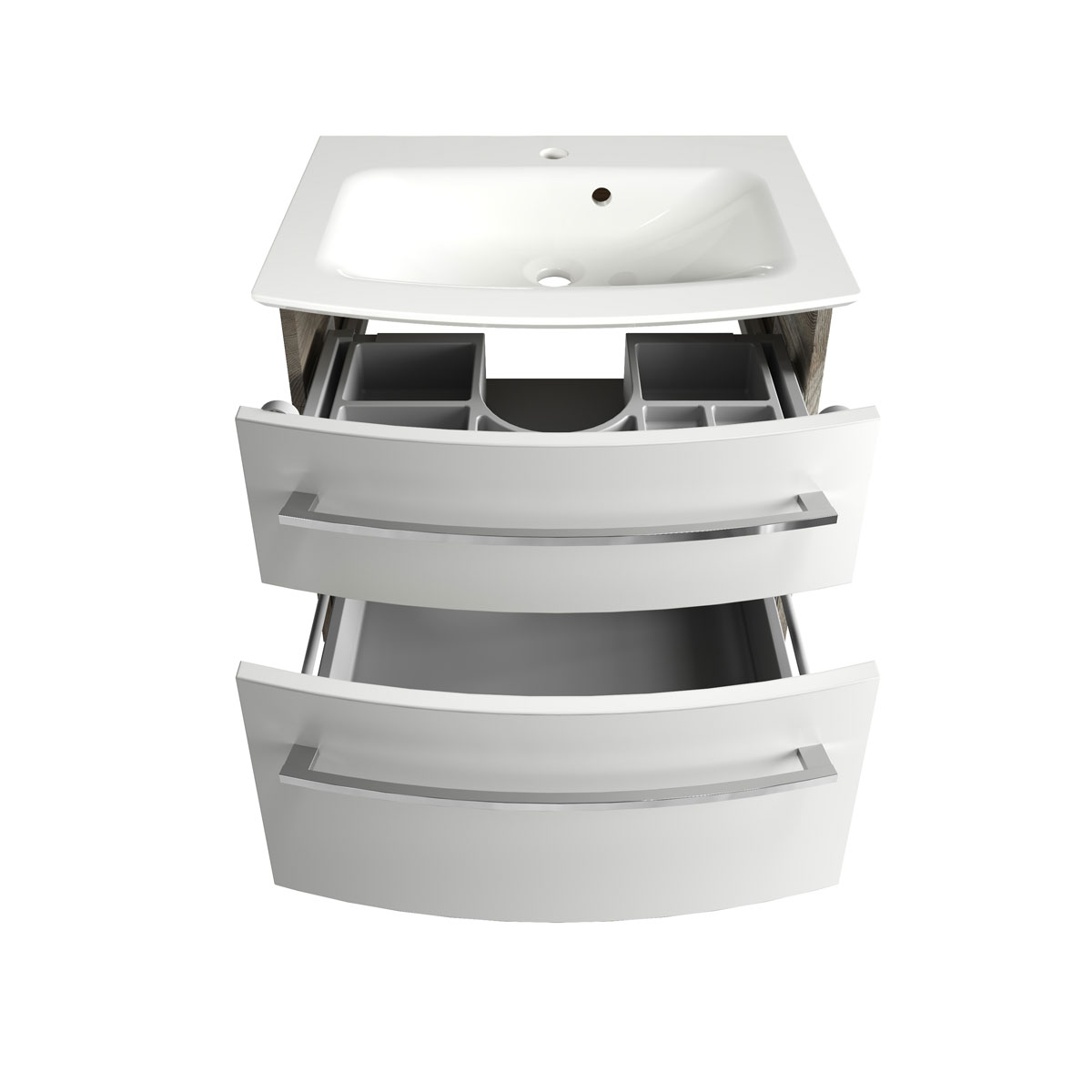 Fackelmann  Waschtisch-Set B.Style 632 x 543 x 460 mm Nature Oak/Weiß Bild 2