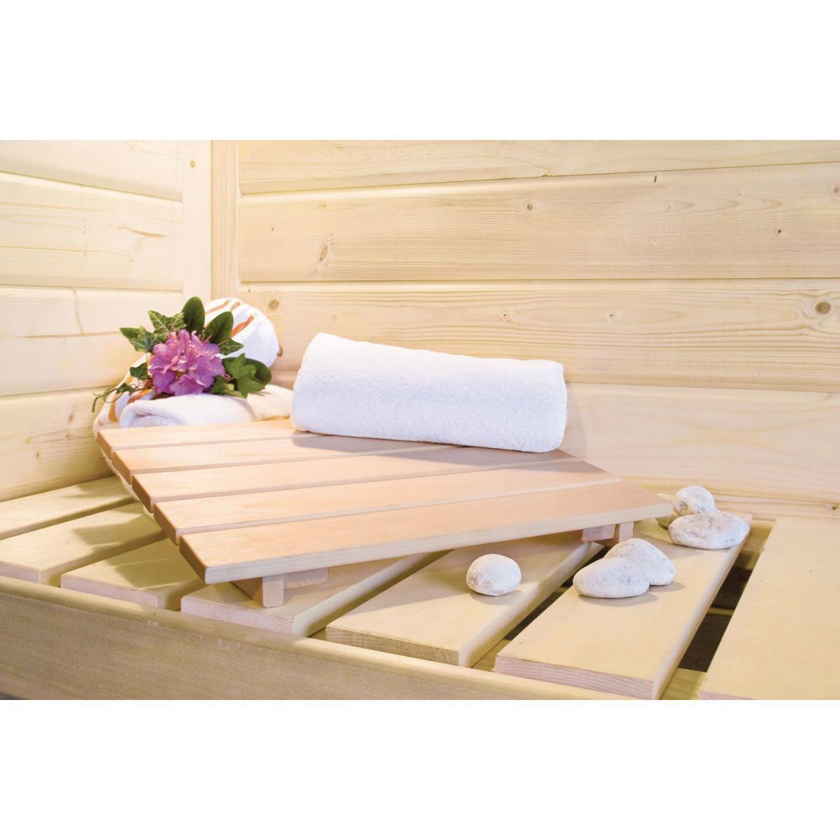 Karibu Sauna Malin Eckeinstieg 9 kW Ofen externe Strg kein Kranz Klarglas-Tür Bild 3