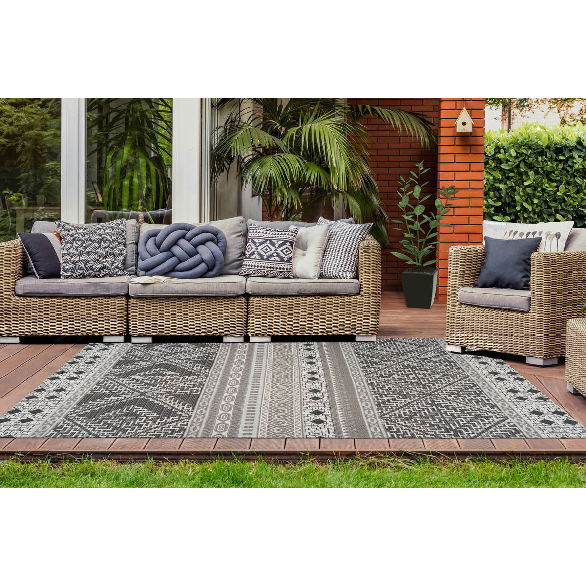 Outdoor-Teppich „Yoga 200“, taupe/creme | 80x150 | K000035461