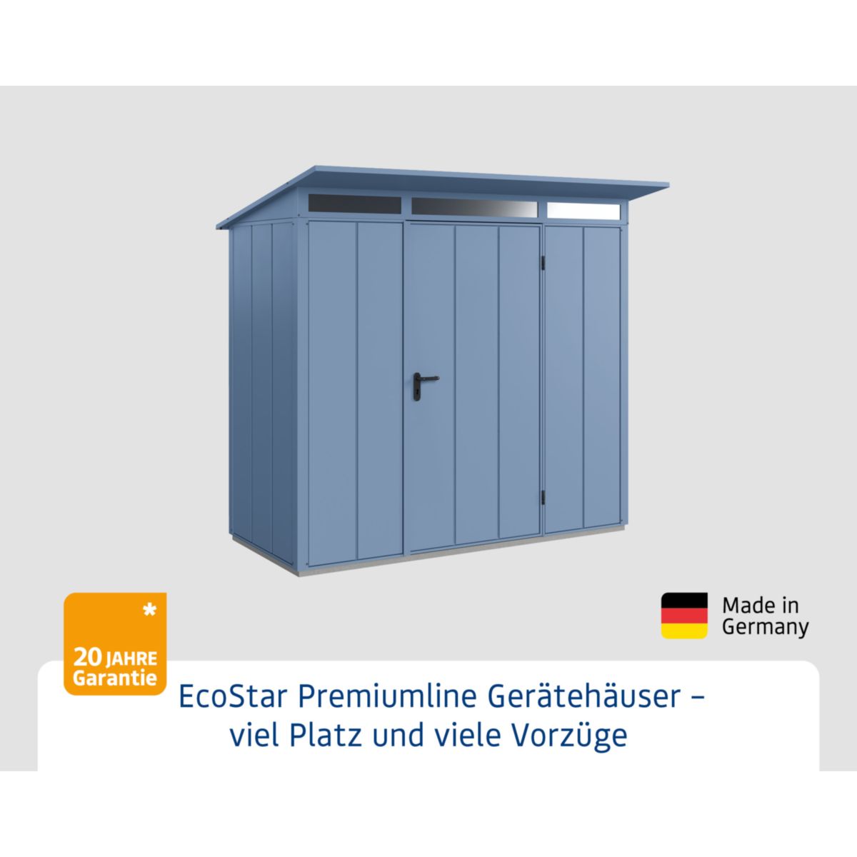 EcoStar  Gerätehaus Elegant-PTyp 1RAL5014 1 flg Bild 2