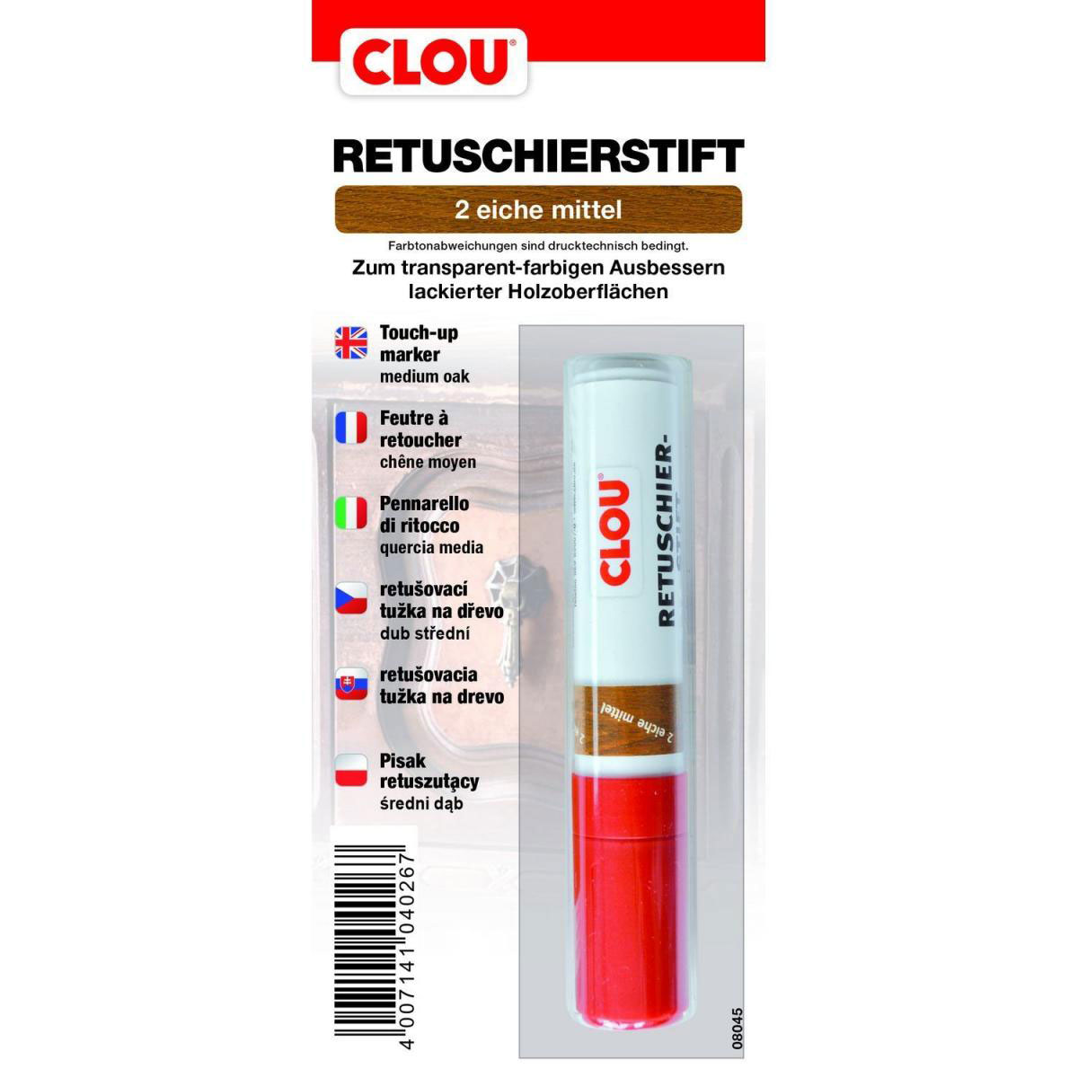 Clou Retuschierstift Eiche mittel Clou Retuschierstift Eiche mittel