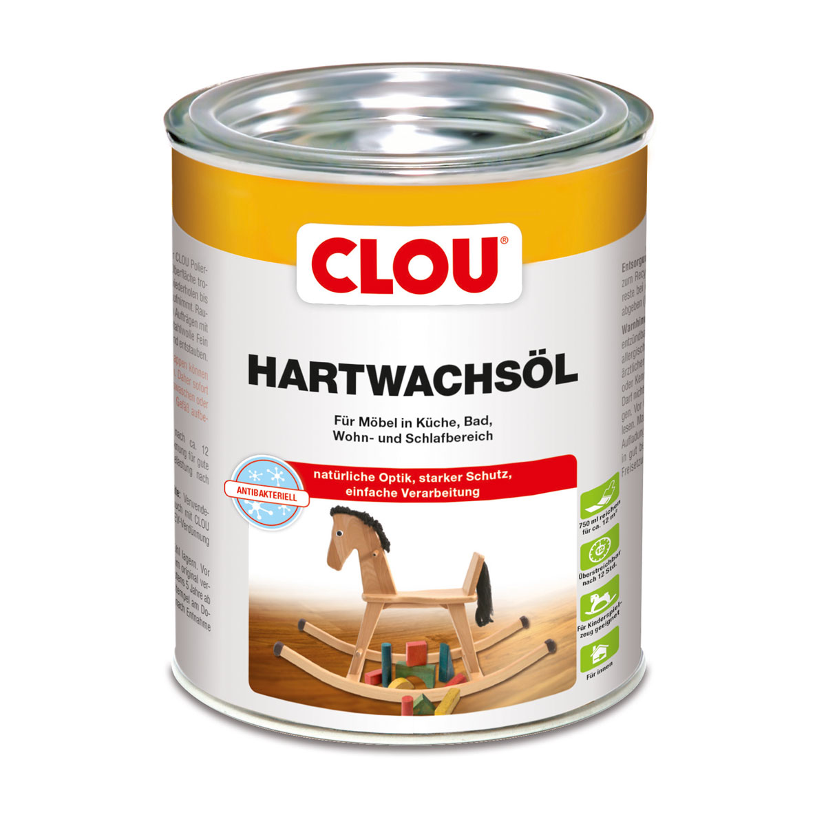 Clou Hartwachs-Öl antibakteriell 750 ml