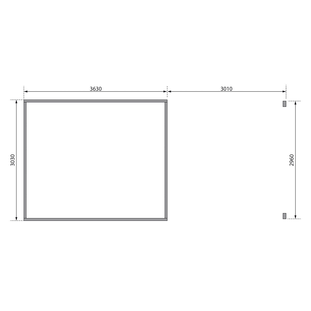 Karibu  Blockbohlenhaus Radeburg 2 naturbelassen mit Anbaudach Bild 8