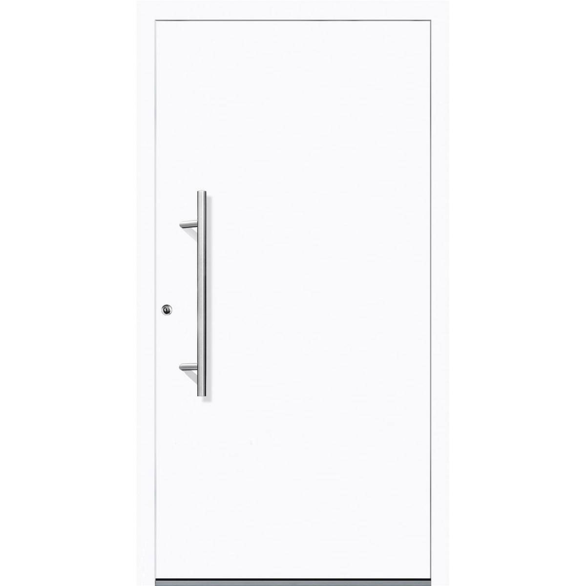 Aluminium Sicherheits-Haustür Latina Exklusiv 75 mm weiß 110 x 210 cm Anschlag links inkl Griffset
