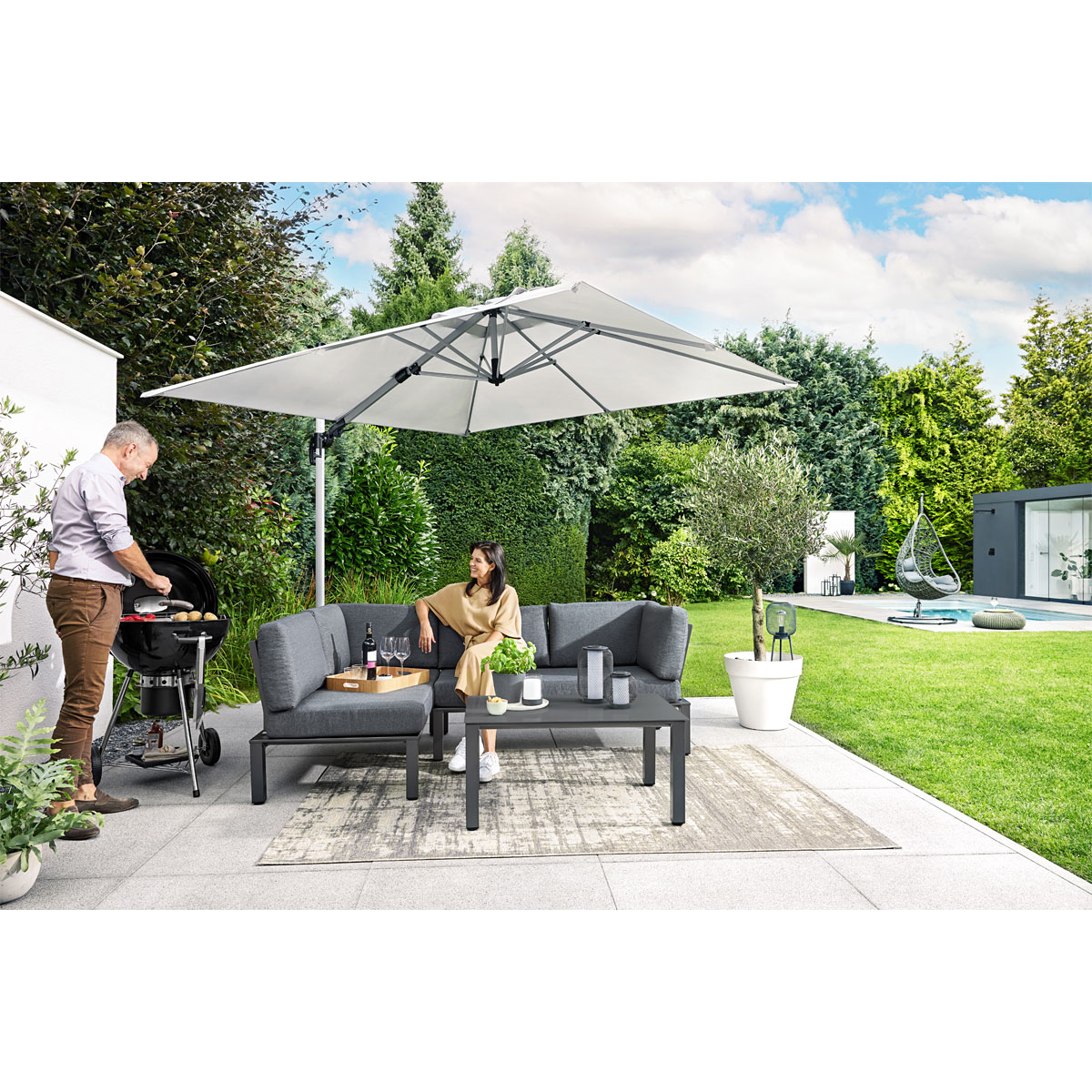 Haveson Ampelschirm Catania Square 270 x 270 cm Bild 7