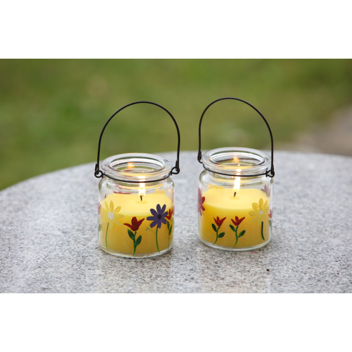 Flower Power Citronella Duftkerze SERA im Glas 8 x 9,2 cm Bild 3