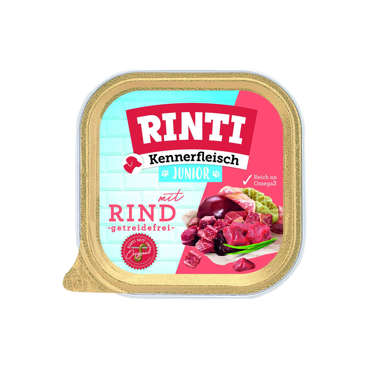 Rinti  Fin. Schale KF Plus Junior mit Rind 300g