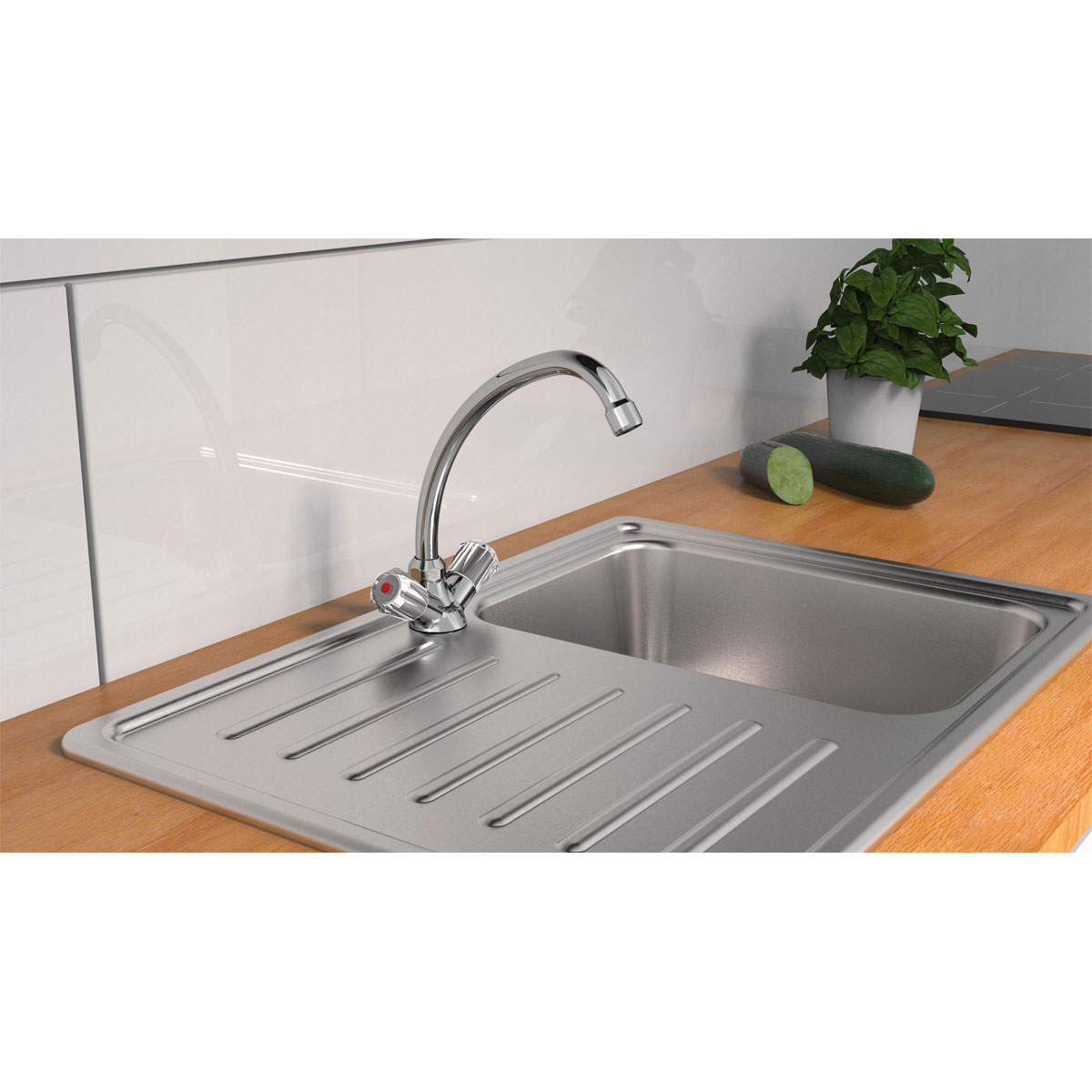 Schütte  Spültischarmatur „Brilliant“ chrom Zweigriff Bild 2