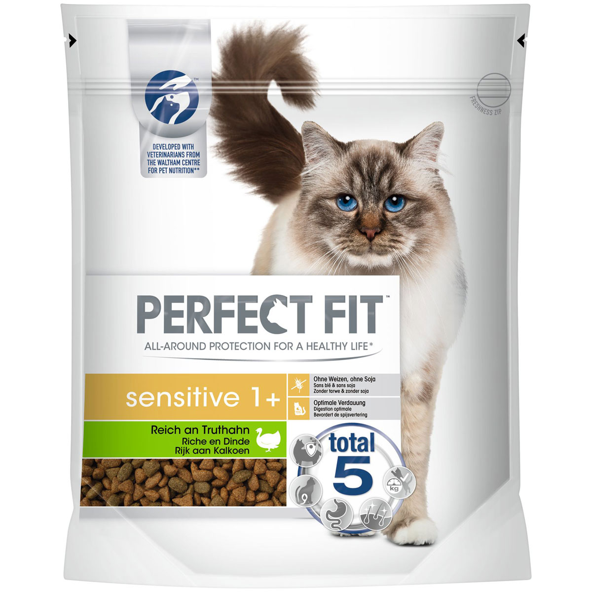 PERFECT FIT Cat Sensitive 1+ reich an Truthahn 750g