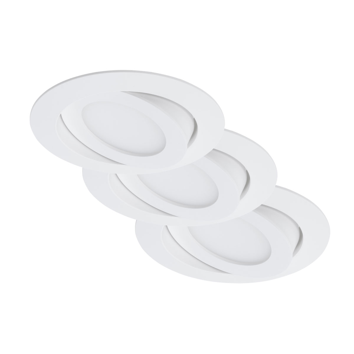 Briloner LED-Einbauleuchtenset Attach weiß Kunststoff 3er-Set