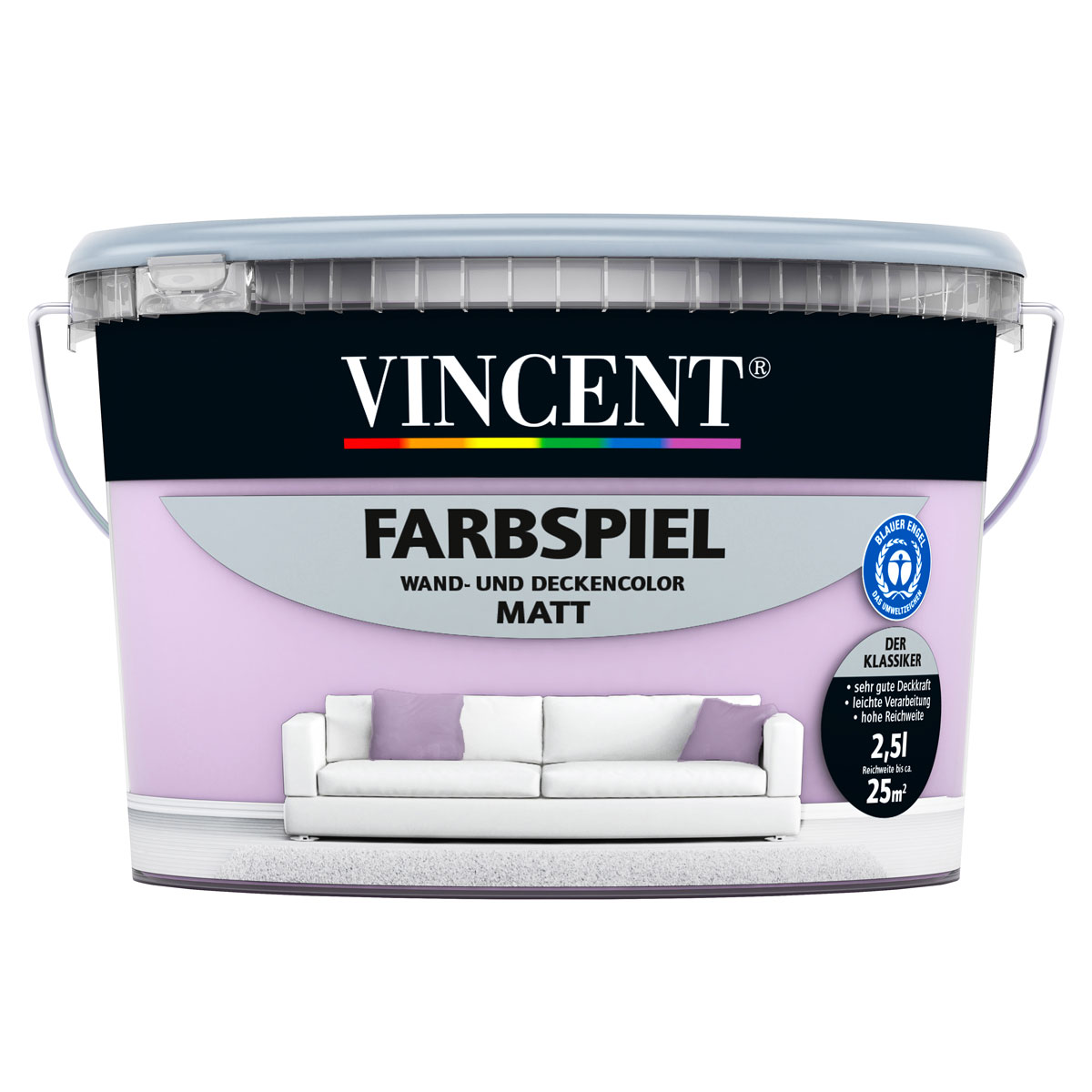Vincent Farbspiel Lavendel matt 2,5 L Vincent Farbspiel Lavendel matt 2,5 L
