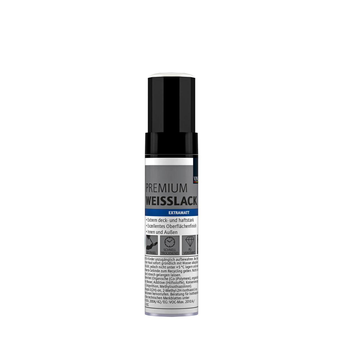 Vincent Premium Weißlack RAL 9003 signalweiß matt 12 ml