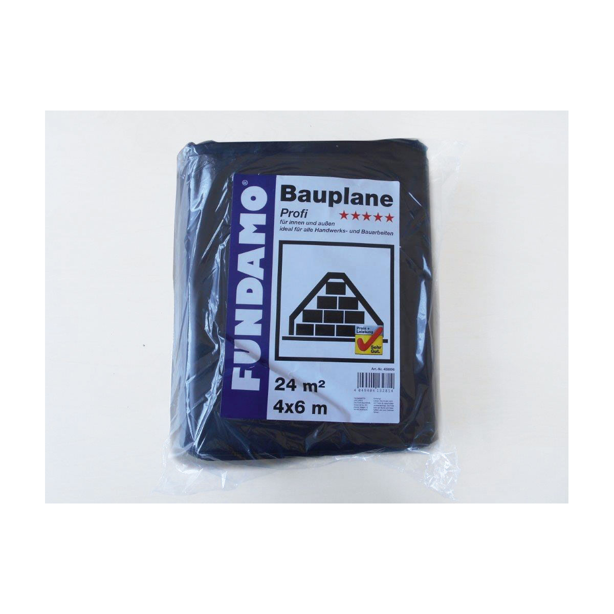 Fundamo Bauplane 4 x 6 m Profi 24m² schwarz ca 80 µm Norm GKV