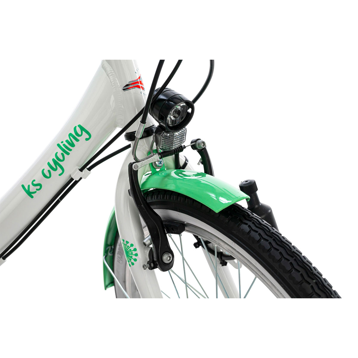 Jugendrad 20" Cityrad Mädchenrad Dandelion weiß-mint 7 Gänge mit Licht 164K 