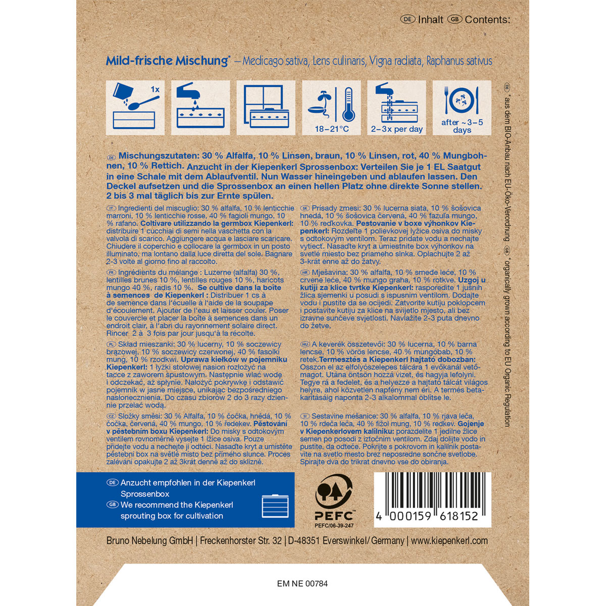 Kiepenkerl Keimsprossen Milde Frühlingsmischung Bio Bild 2