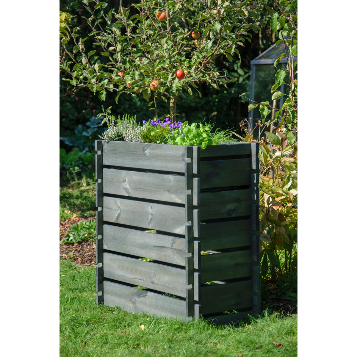 dobar Hochbeet mit Stecksystem 79 x 79 x 37 cm grau Bild 4