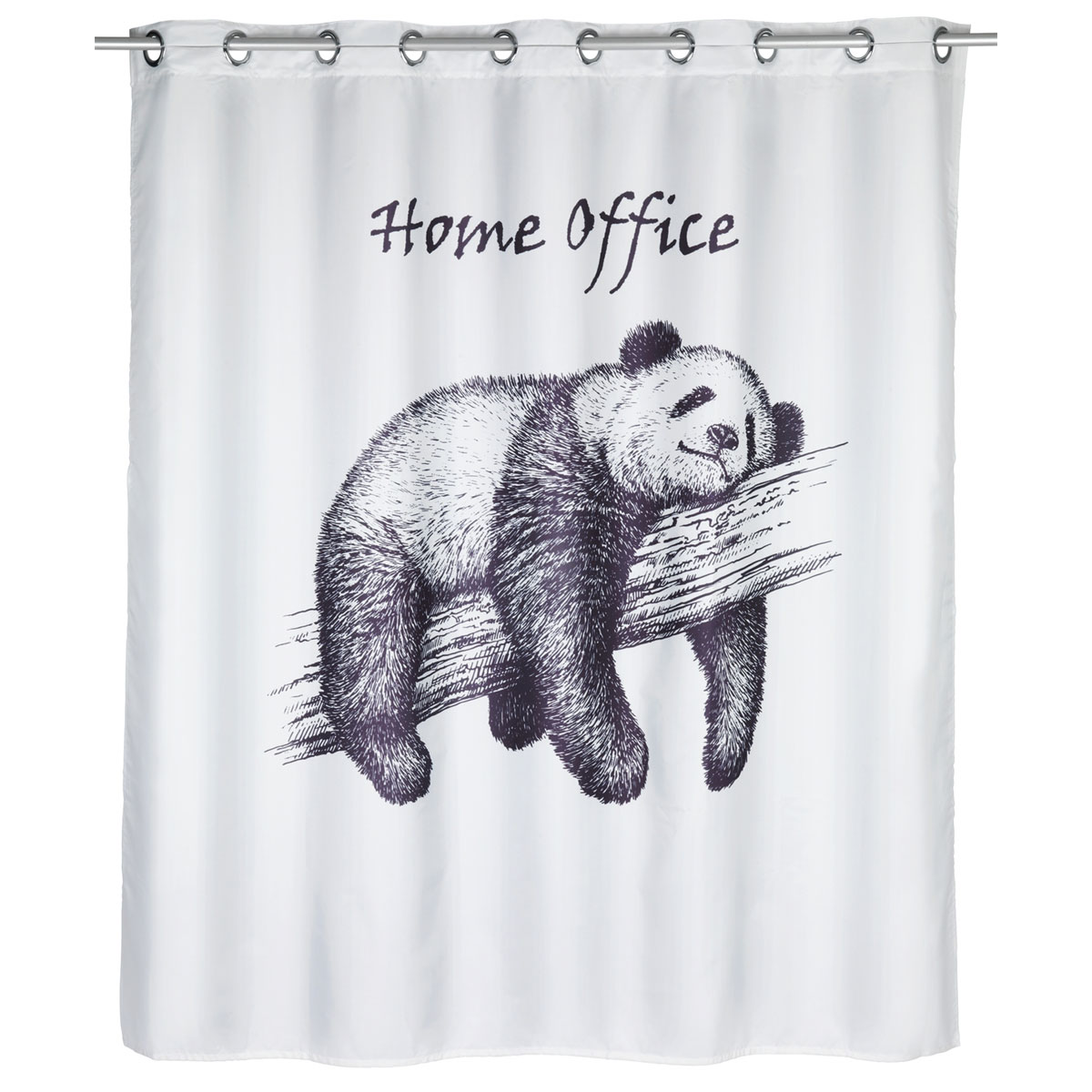 Wenko Anti-Schimmel Duschvorhang Home Office Flex Textil Polyester 180 x 200 cm waschbar