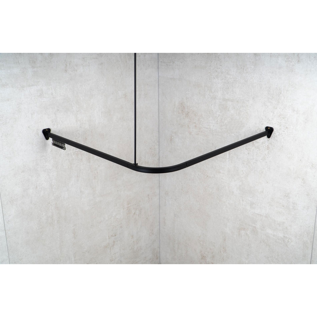 Valblue Universal-Vorhangschiene Bruck, ca. 90x90x90 cm, Farbe: Schwarz matt Bild 5