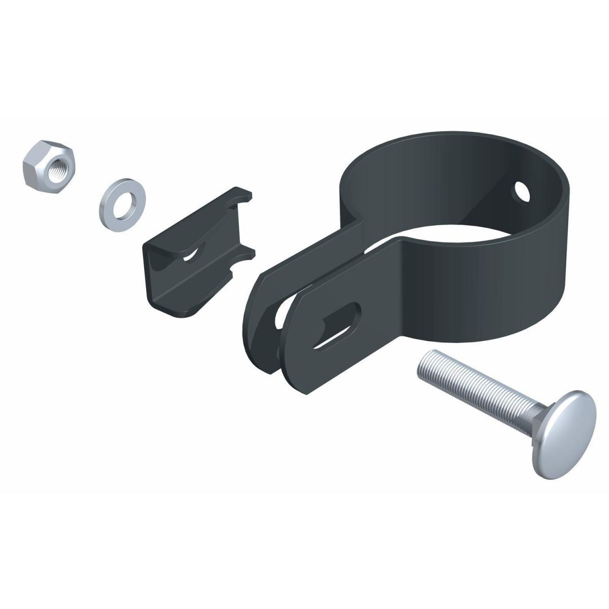 GAH Alberts Endschelle verzinkt anthrazit für Pfosten 34 mm