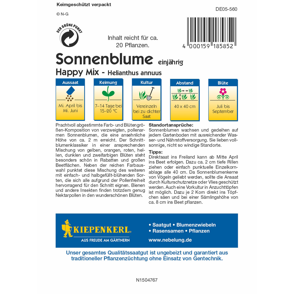 Kiepenkerl Sonnenblume Happy Mix Bild 2