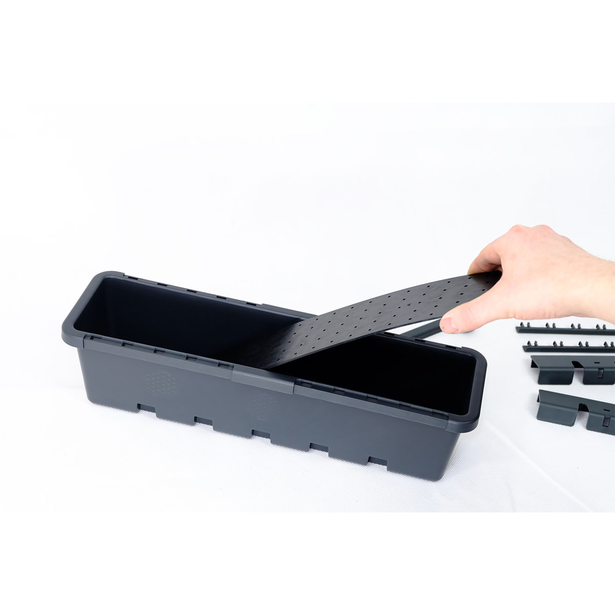 GreenLife Blumen- und Kräuterbox anthrazit, 10 Stück Bild 2