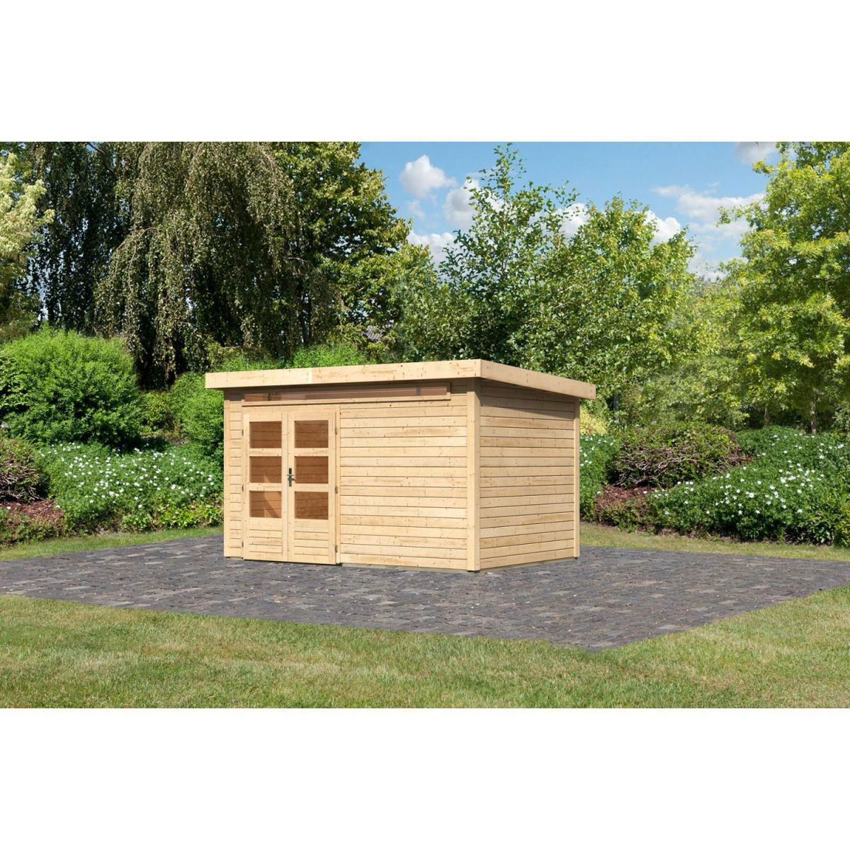 Karibu Gartenhaus Kandem 7 naturbelassen