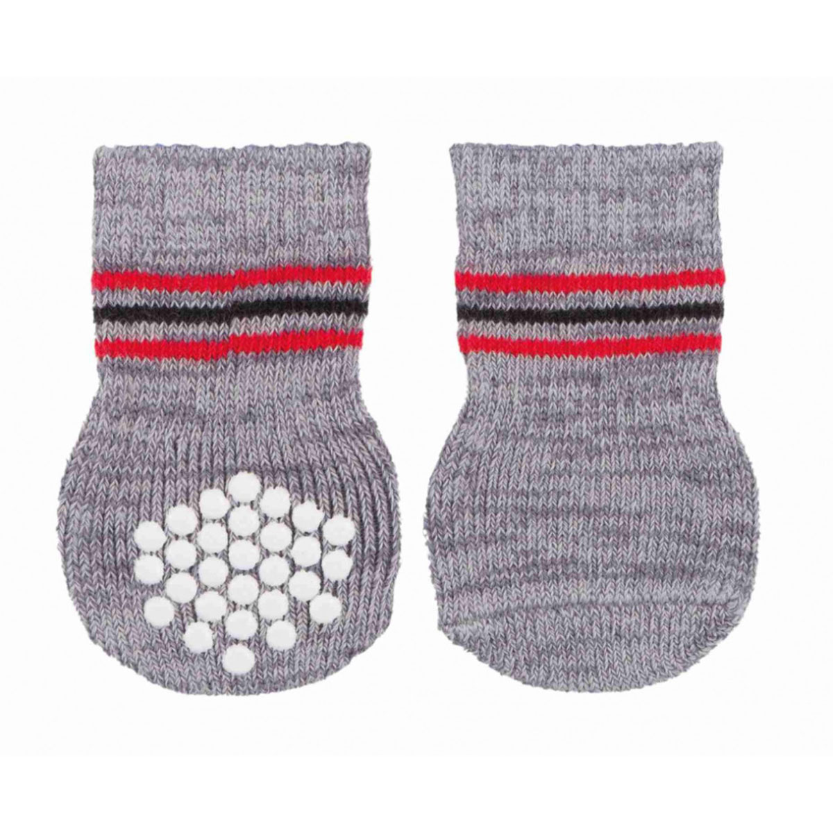 Trixie Anti-Rutsch Hundesocken grau L-XL 2St.