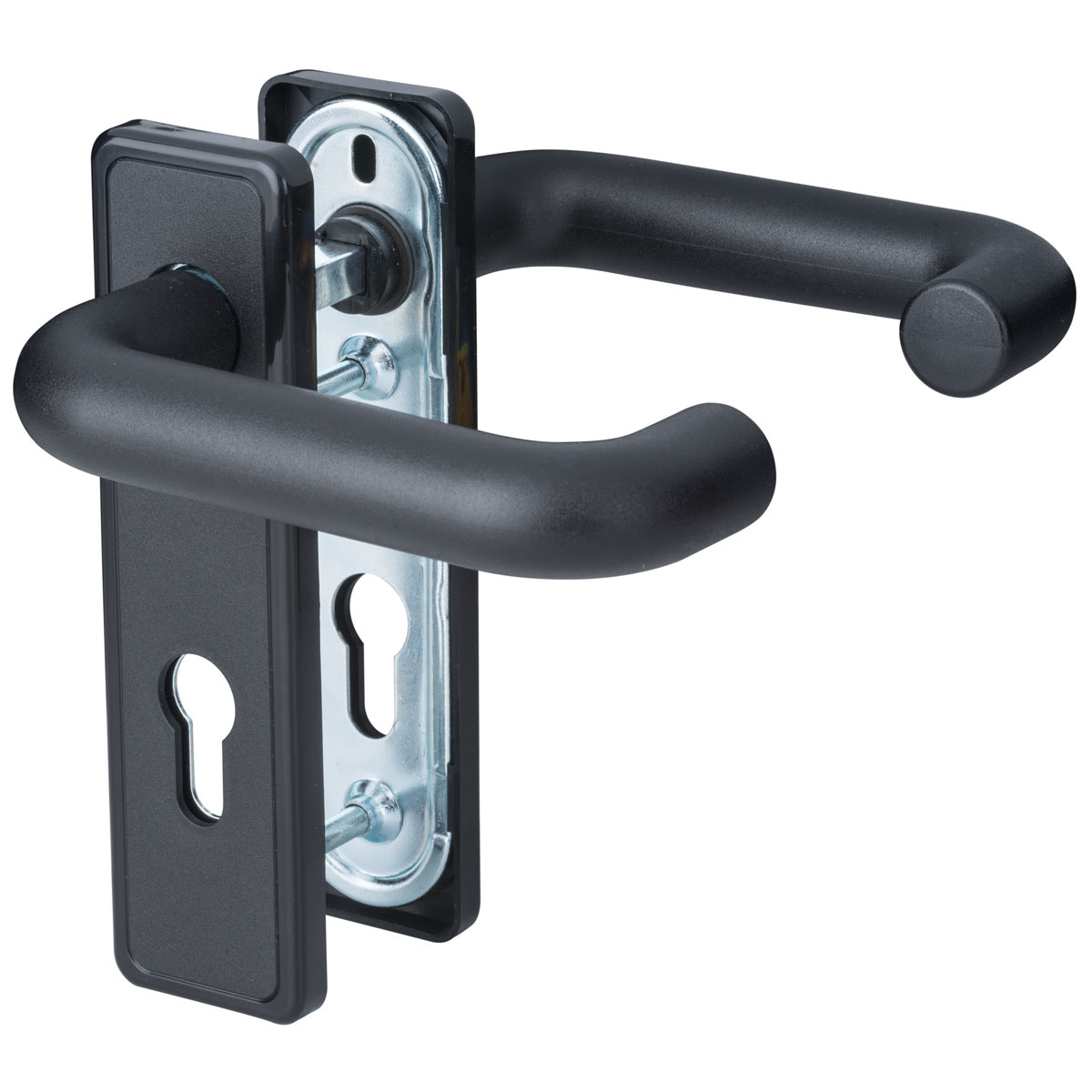 Alpertec Feuerschutzgarnitur Nylon Drücker schwarz