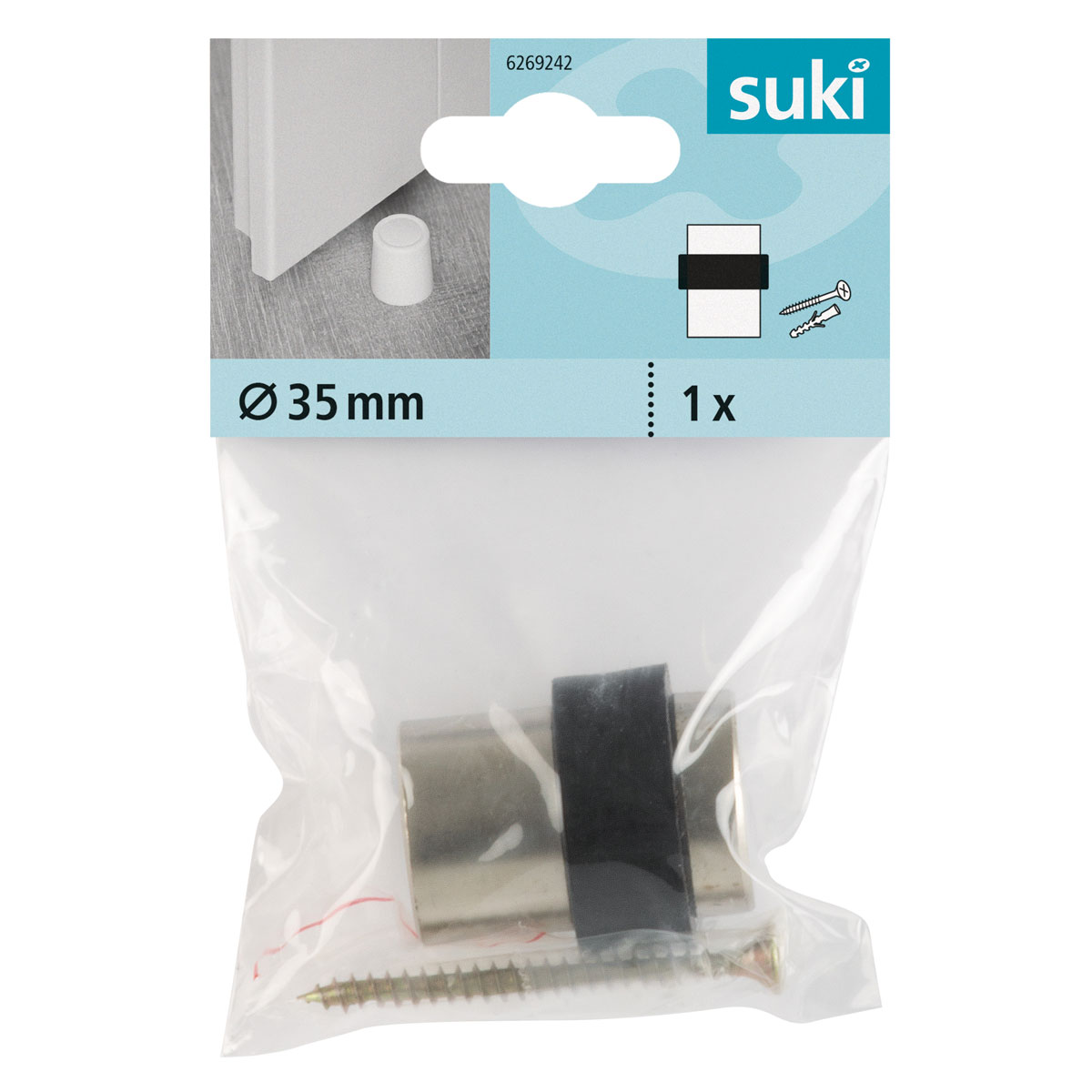 Suki Türstopper mit Schraube 4,3 cm satiniert Bild 2