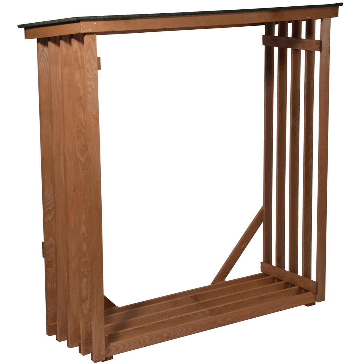 dobar XL-Kaminholzregal 140 x 143 x 50 cm grün-braun