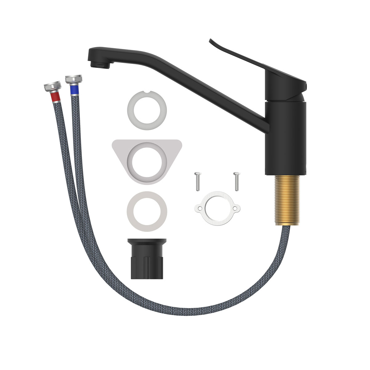 LENZ Spültischarmatur Mila Anti-Fingerabdruck Schwarz Matt Bild 4