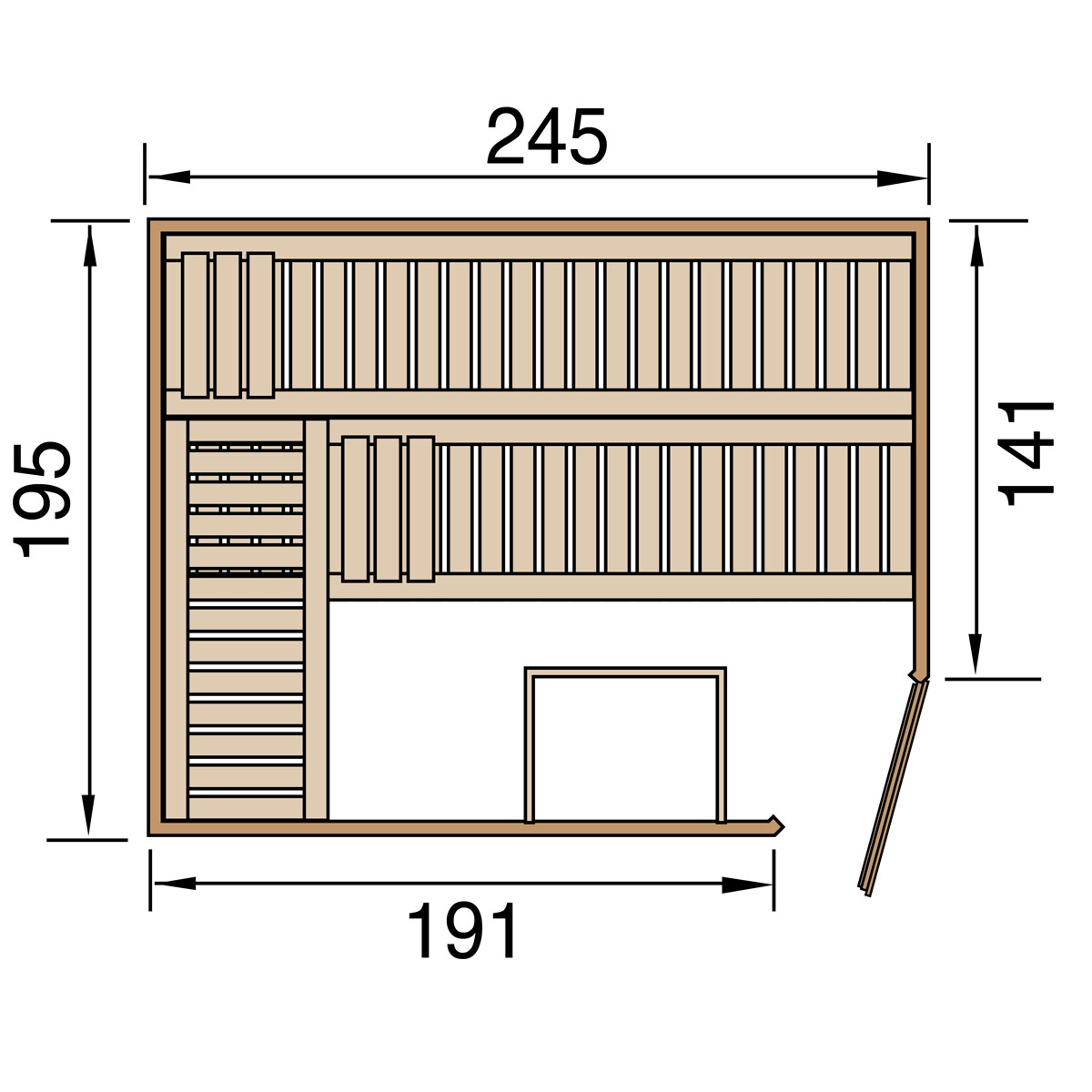 Weka Massivholzsauna „Turku 3“, GT Bild 3