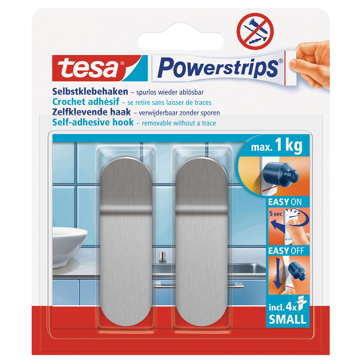 Tesa Haken Powerstrips Small Metall Bild 1
