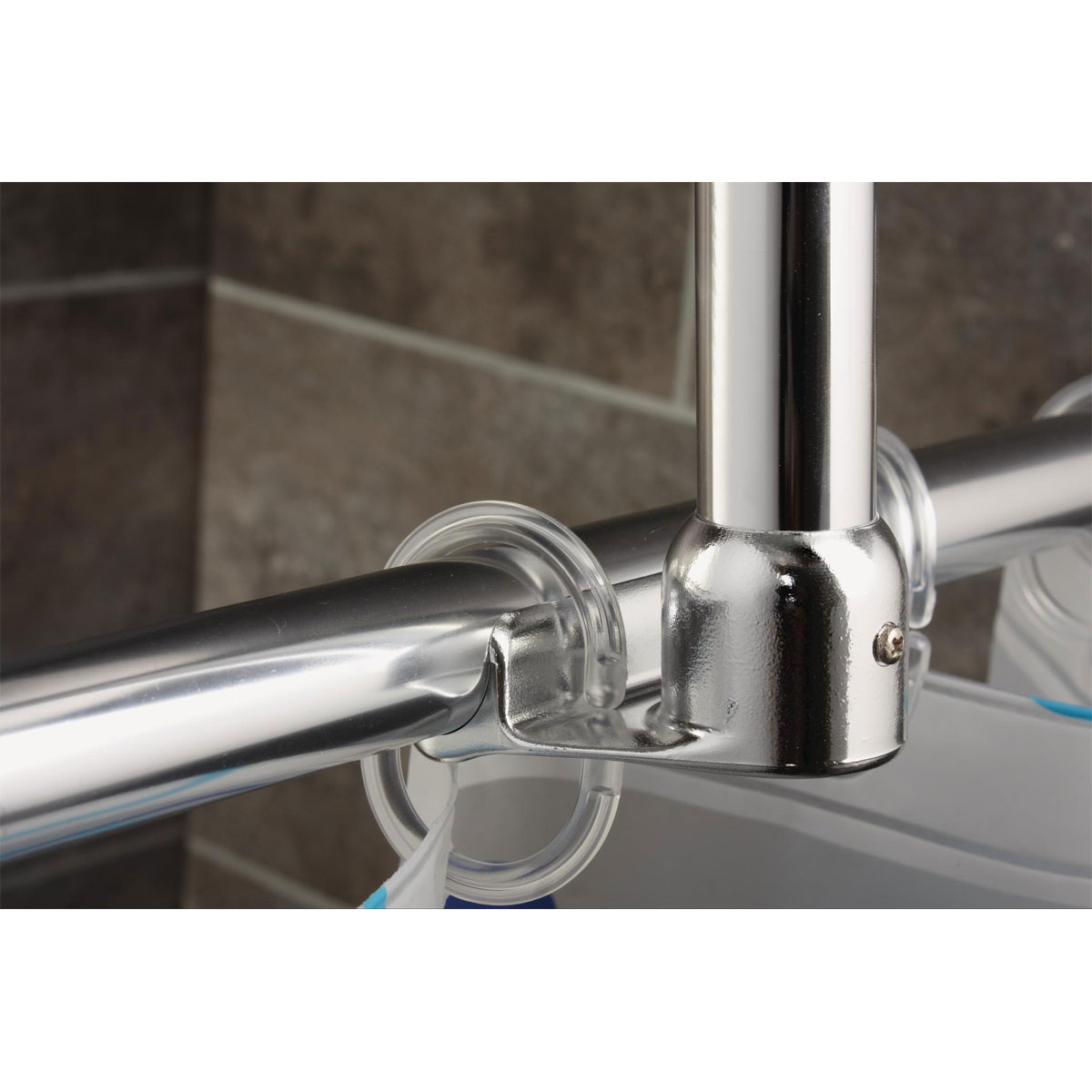 Valblue  Deckenstütze für 25 mm Duschgestänge 55 cm chrom Aluminium Bild 2