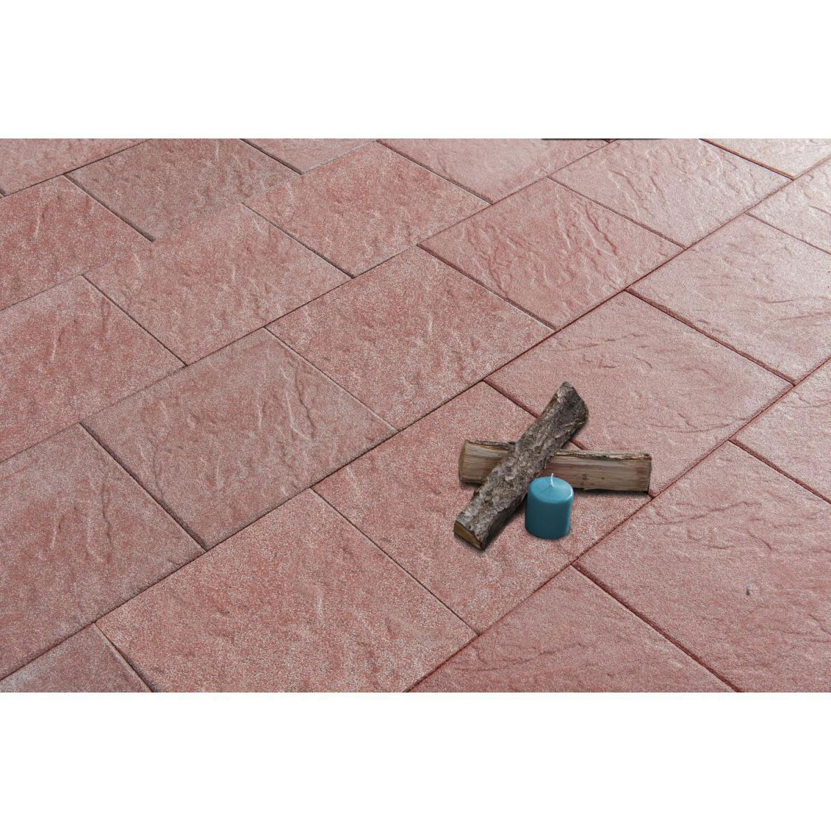 Diephaus  Terrassenplatte No 1 Structure 40 x 40 x 4 cm Rot Bild 3