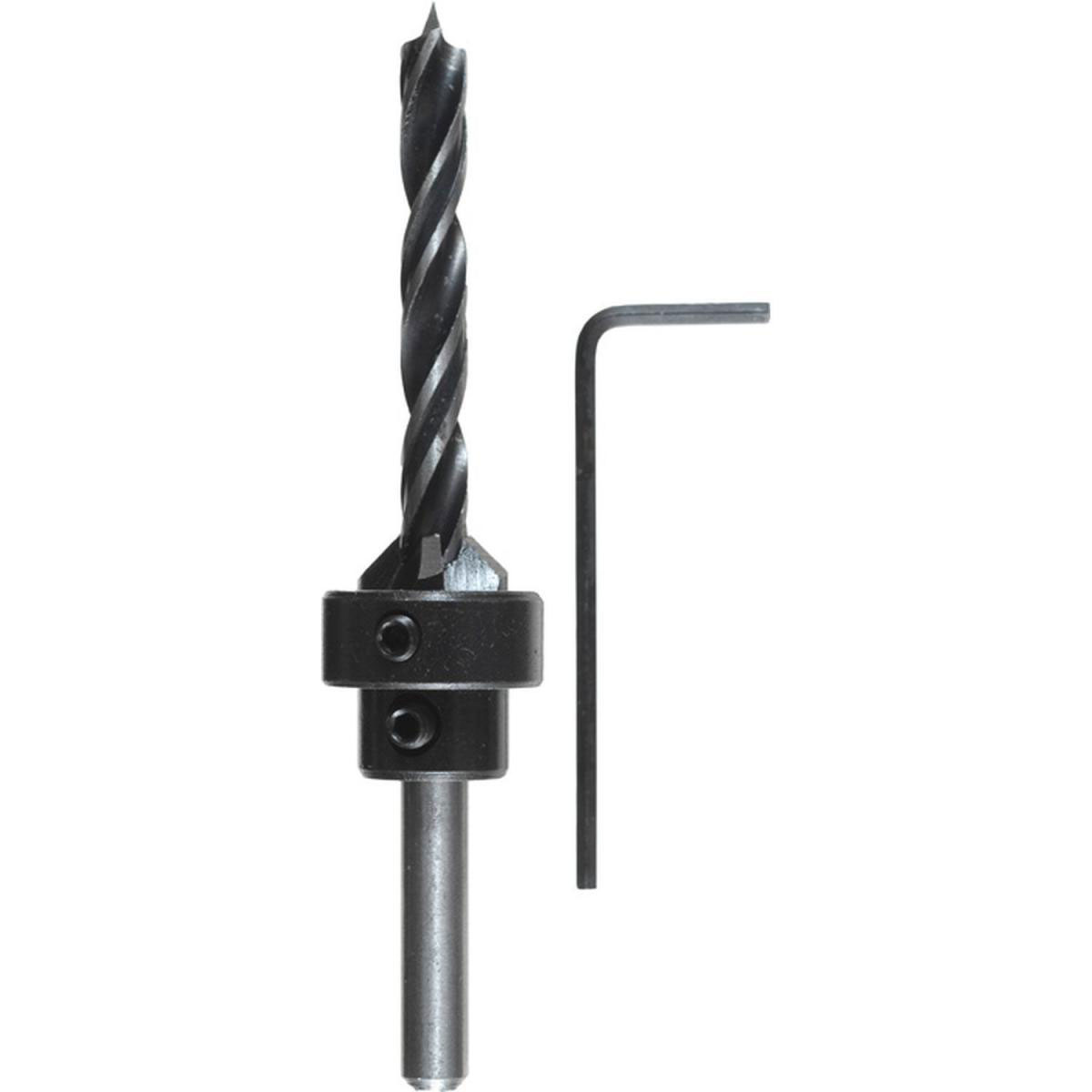 kwb Holzspiralbohrer-Set mit Aufstecksenker und Tiefenstop 3 teilig Durchmesser 4 mm