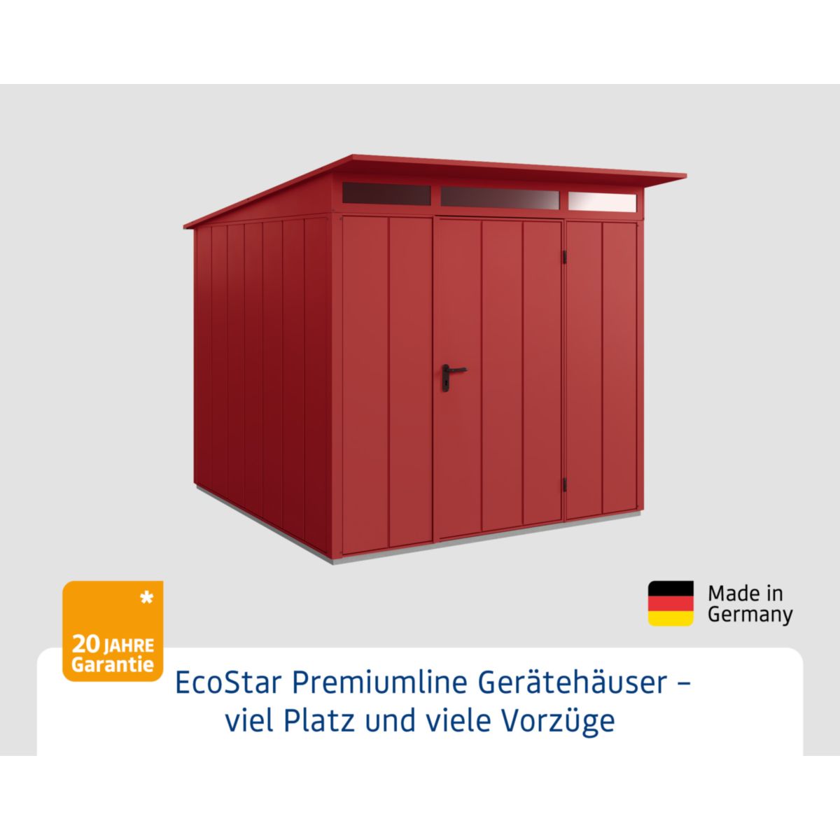EcoStar  Gerätehaus Elegant-PTyp 2RAL3004 1 flg Bild 2