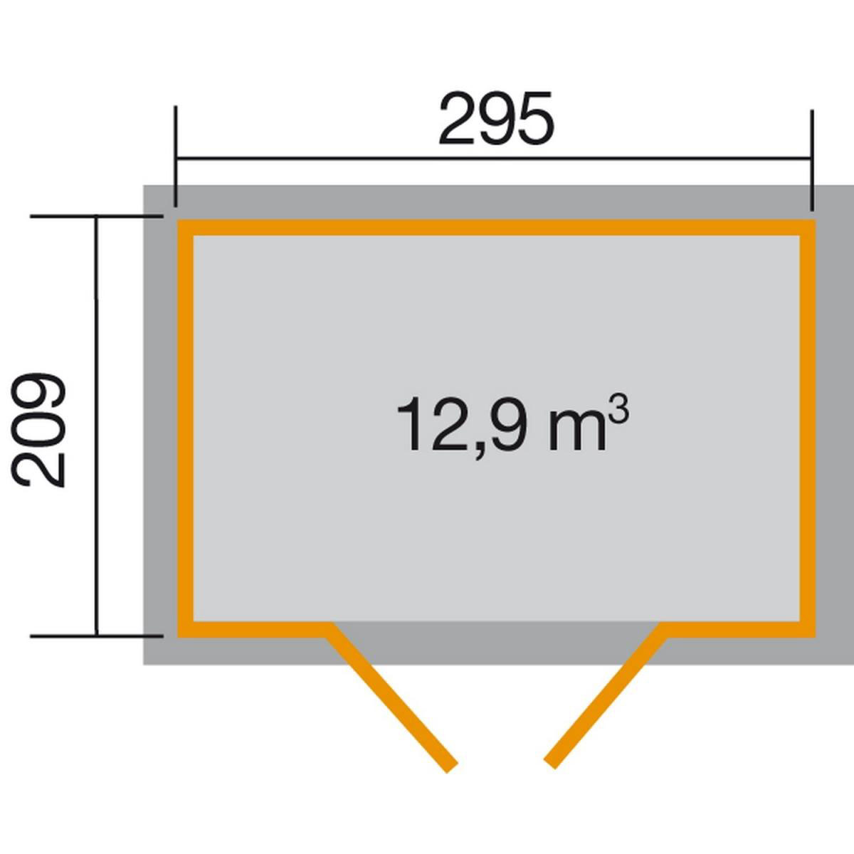 Weka Gartenhaus 226 327 x 231 x 252 cm braun Bild 2