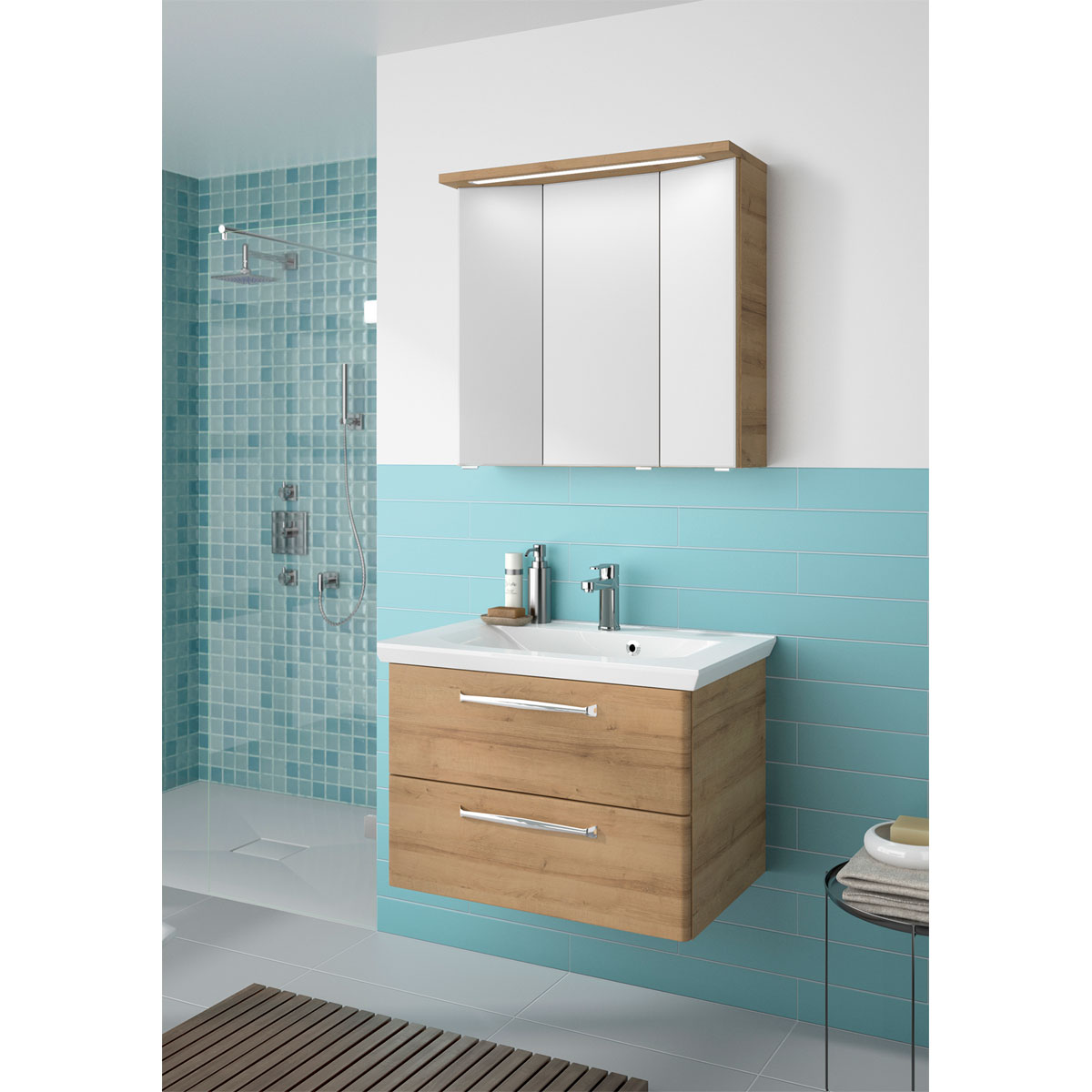 Pelipal LED-Spiegelschrank Trentino inkl Leuchtmittel 75 x 72 x 20 cm Bild 2