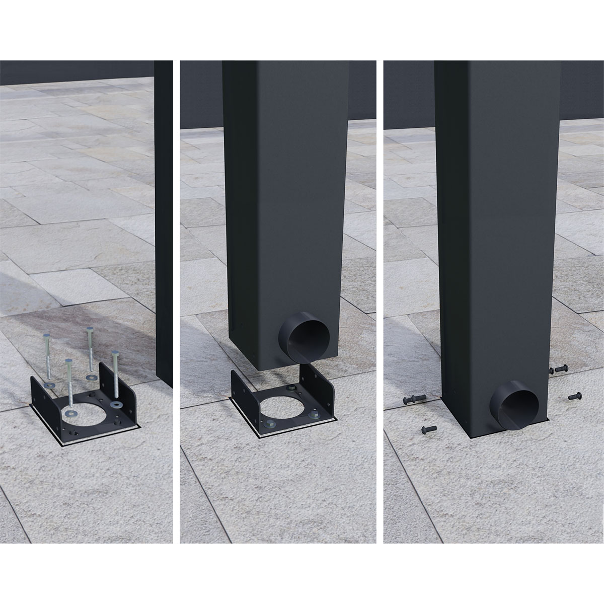 Palram Canopia Stockholm Premium Alu Terassenüberdachung Polycarbonat 3,4x8,1 m klar Bild 2