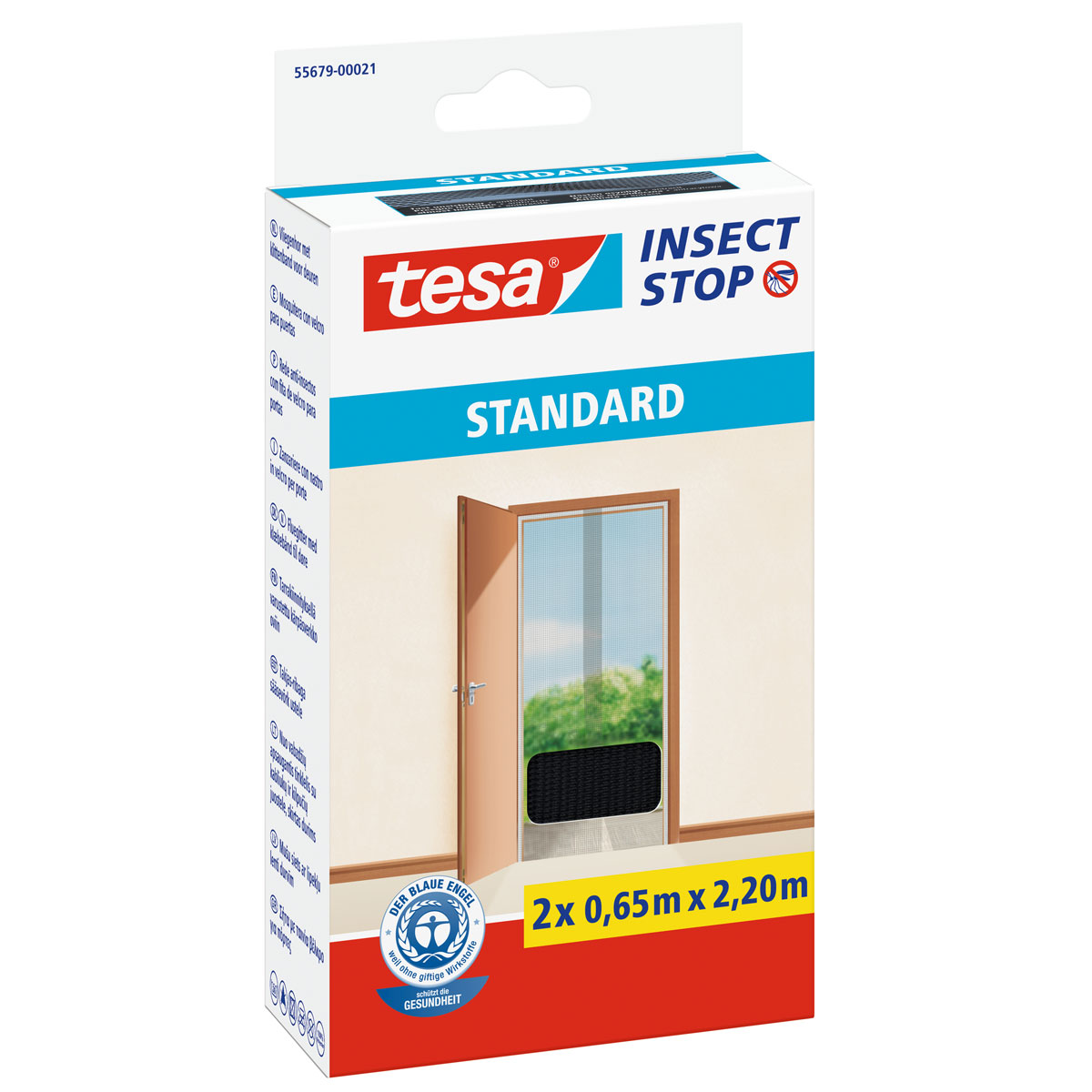 Tesa Fliegengitter Standard für die Tür anthrazit 2 x 2,0 x 0,65m