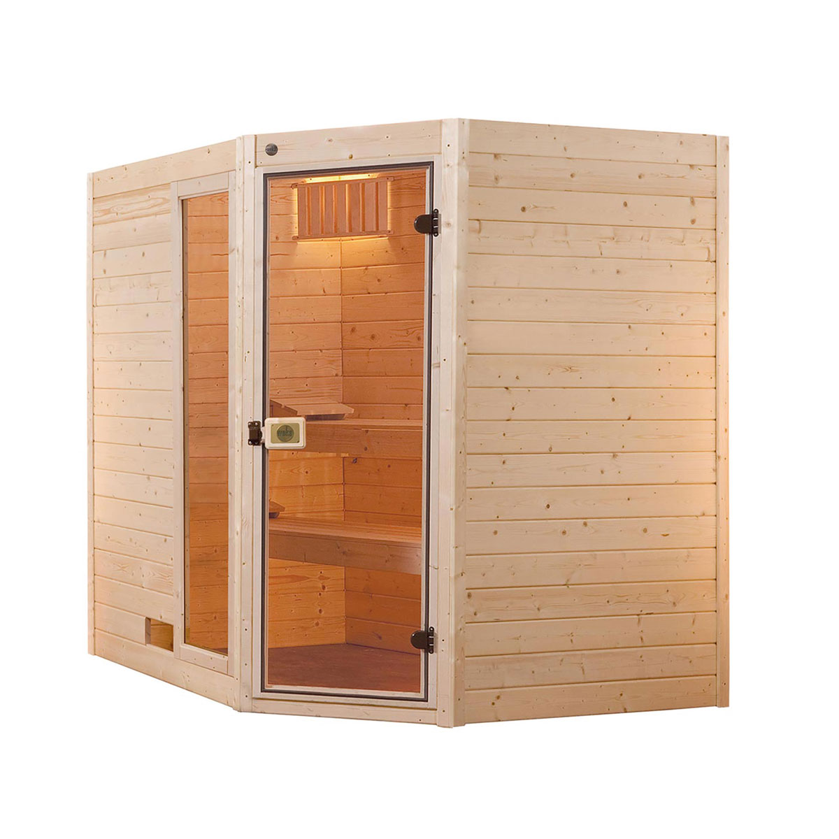 Weka  Massivholz-Sauna Valida Größe 2 Sparset 7,5 kW Bio S