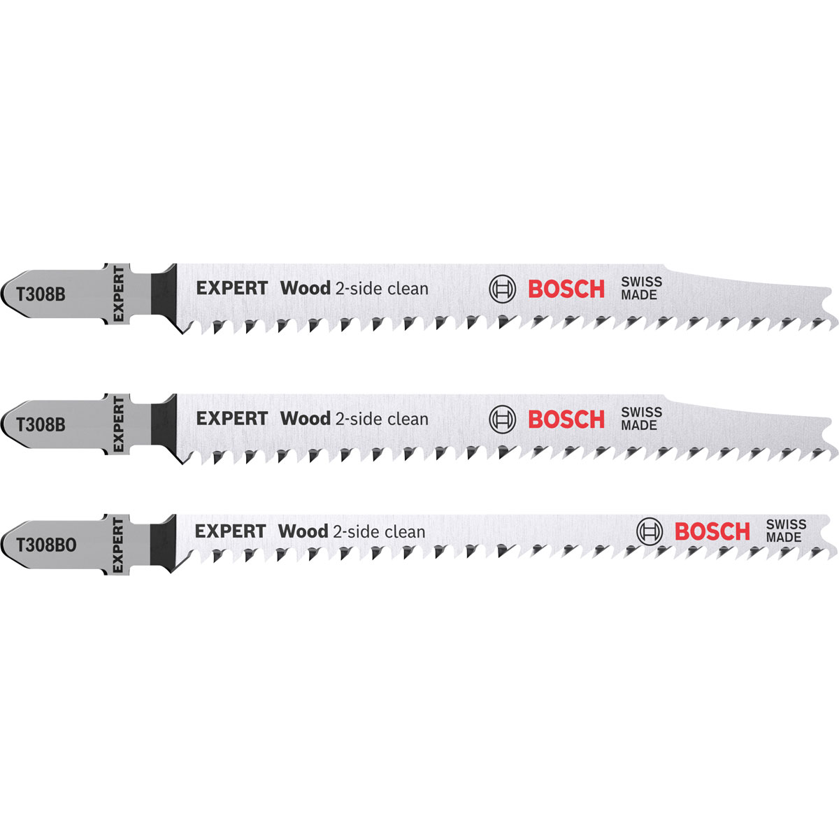 Bosch Professional Expert Wood 2-side clean Stichsägeblatt-Set 3- teilig T308B/BO