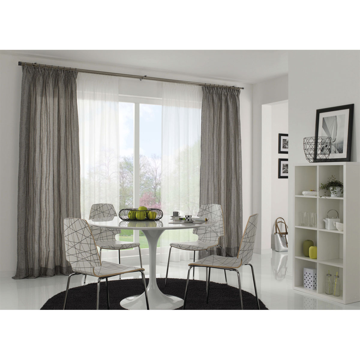 Gardinia  Gardinenstange Chicago mit Innenlauf Durchmesser 16 mm 200 cm titan Bild 8